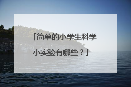 简单的小学生科学小实验有哪些？