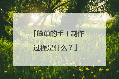 简单的手工制作过程是什么？