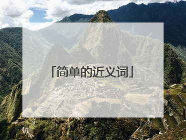 简单的近义词