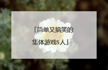简单又搞笑的集体游戏5人