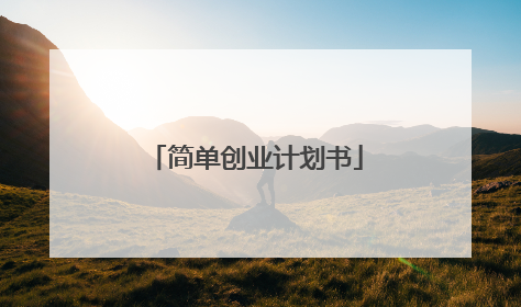 简单创业计划书
