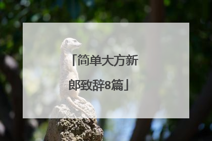 简单大方新郎致辞8篇