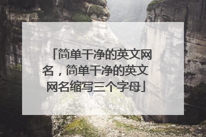 简单干净的英文网名，简单干净的英文网名缩写三个字母