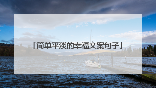 简单平淡的幸福文案句子