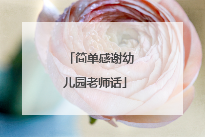 简单感谢幼儿园老师话