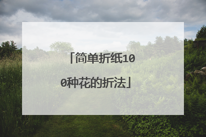 简单折纸100种花的折法