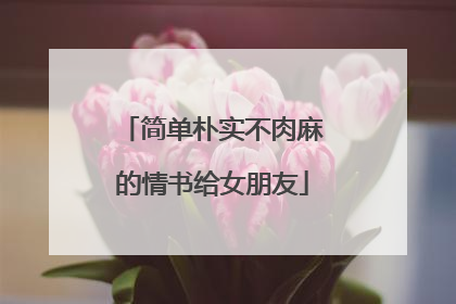 简单朴实不肉麻的情书给女朋友