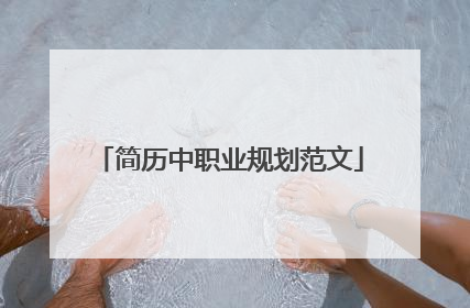 简历中职业规划范文