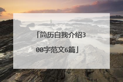 简历自我介绍300字范文6篇