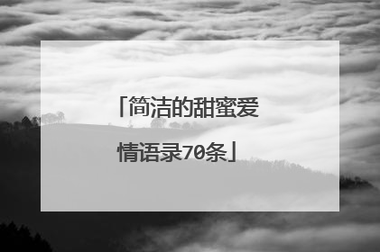 简洁的甜蜜爱情语录70条