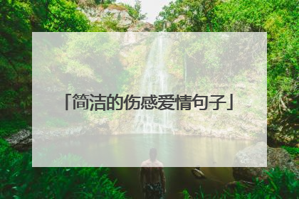 简洁的伤感爱情句子