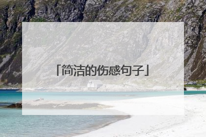 简洁的伤感句子