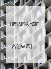 简洁的友情的名句56条
