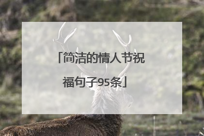 简洁的情人节祝福句子95条