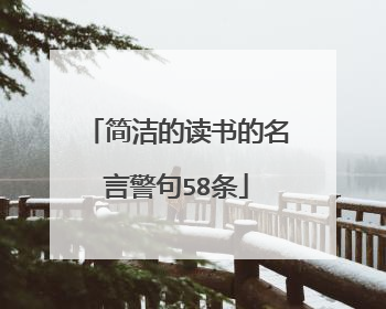 简洁的读书的名言警句58条