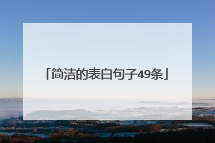 简洁的表白句子49条