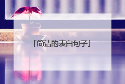 简洁的表白句子