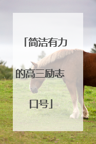 简洁有力的高三励志口号