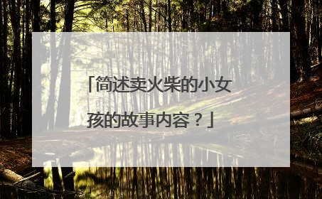 简述卖火柴的小女孩的故事内容？
