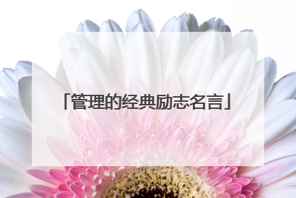 管理的经典励志名言