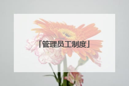 管理员工制度