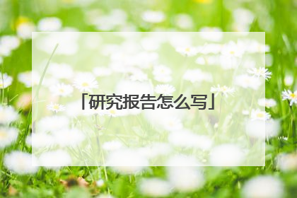 研究报告怎么写