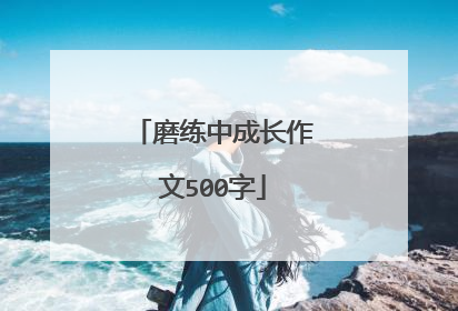 磨练中成长作文500字