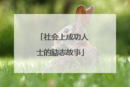 社会上成功人士的励志故事