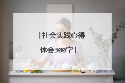 社会实践心得体会300字