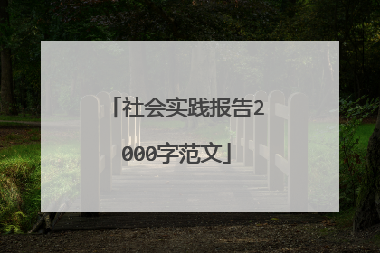 社会实践报告2000字范文