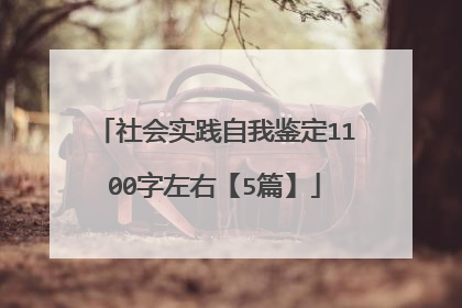 社会实践自我鉴定1100字左右【5篇】