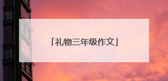 礼物三年级作文