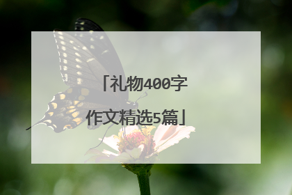 礼物400字作文精选5篇
