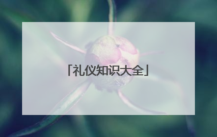 礼仪知识大全