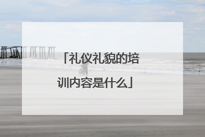礼仪礼貌的培训内容是什么