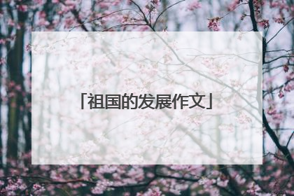 祖国的发展作文