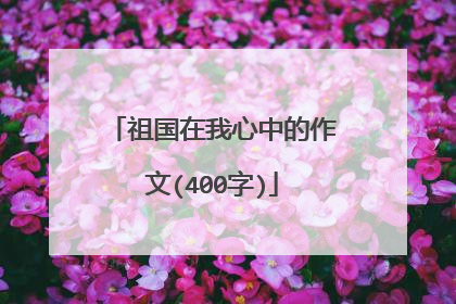 祖国在我心中的作文(400字)