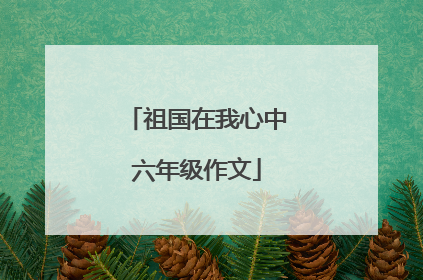 祖国在我心中六年级作文