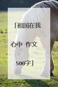 祖国在我心中 作文500字