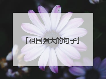 祖国强大的句子