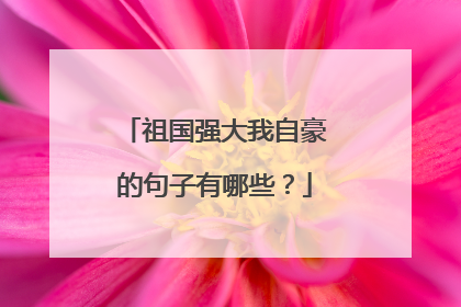 祖国强大我自豪的句子有哪些？
