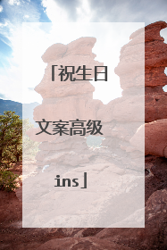 祝生日文案高级ins