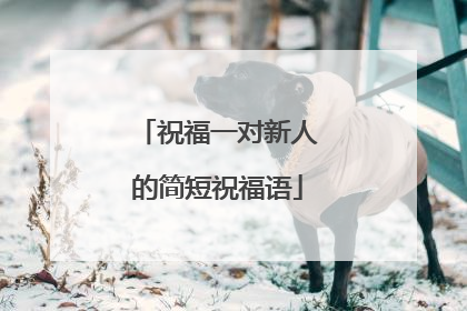 祝福一对新人的简短祝福语