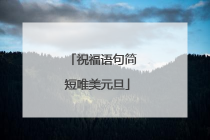 祝福语句简短唯美元旦
