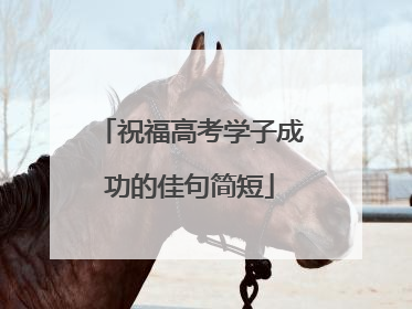 祝福高考学子成功的佳句简短