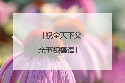 祝全天下父亲节祝福语