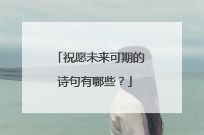 祝愿未来可期的诗句有哪些？