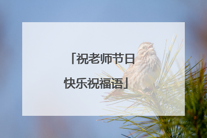 祝老师节日快乐祝福语