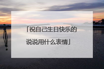 祝自己生日快乐的说说用什么表情