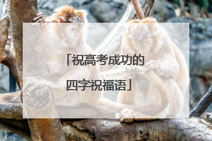 祝高考成功的四字祝福语